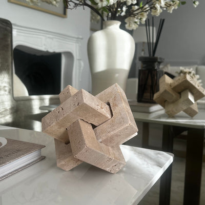 Travertine Stone knot - Luscious Homewares