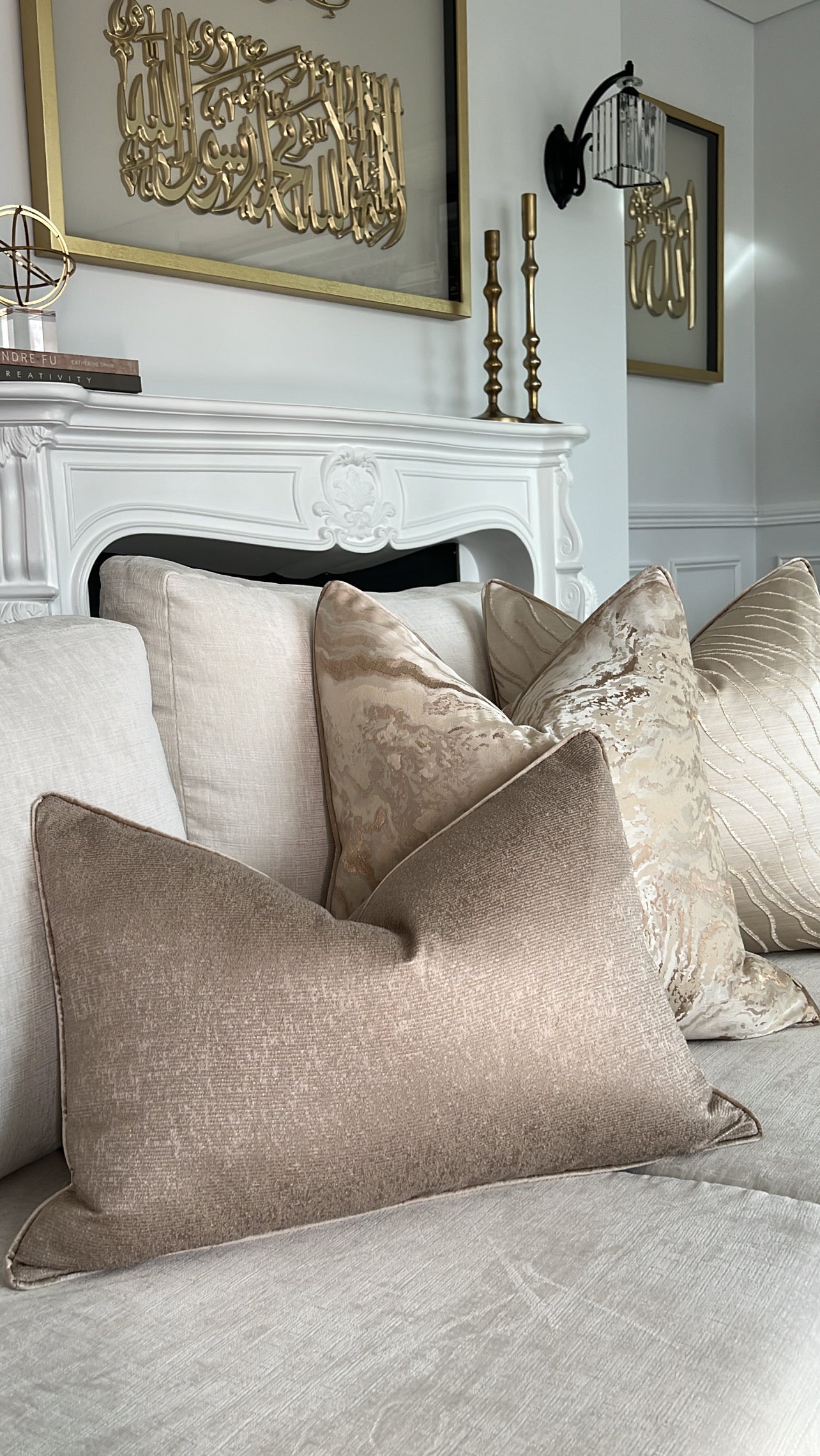 Caramel swirl cushion - Luscious Homewares