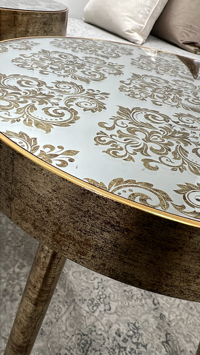 Fluer mirrored side Table - Luscious Homewares