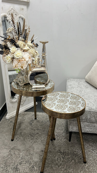 Fluer mirrored side Table - Luscious Homewares