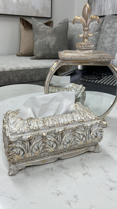 Victorian champagne  tissue box - Luscious Homewares