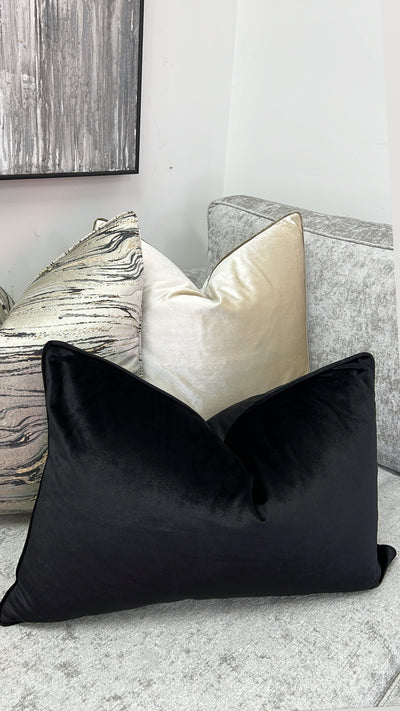 Luxe black cushion - Luscious Homewares