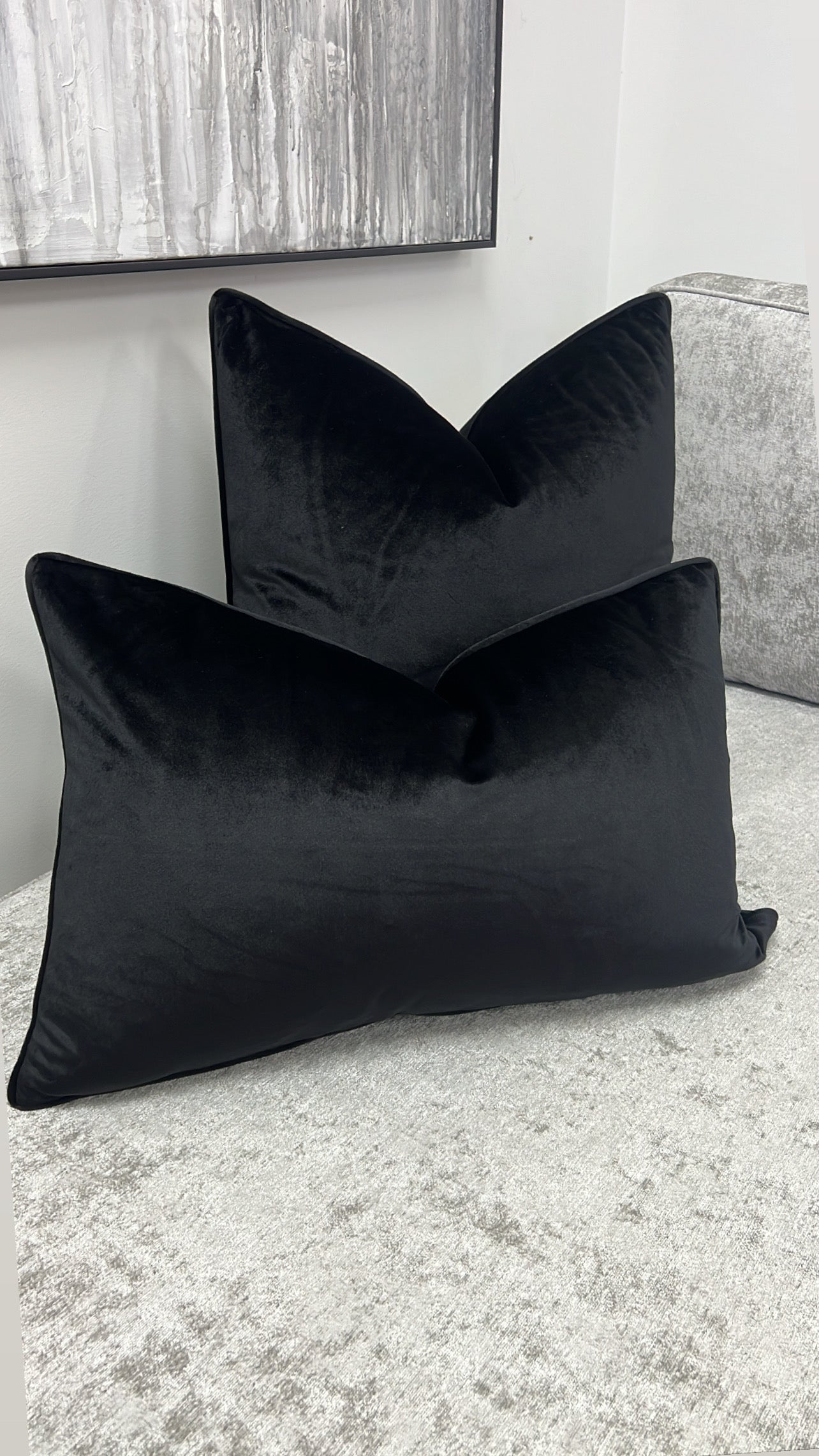 Luxe black cushion - Luscious Homewares