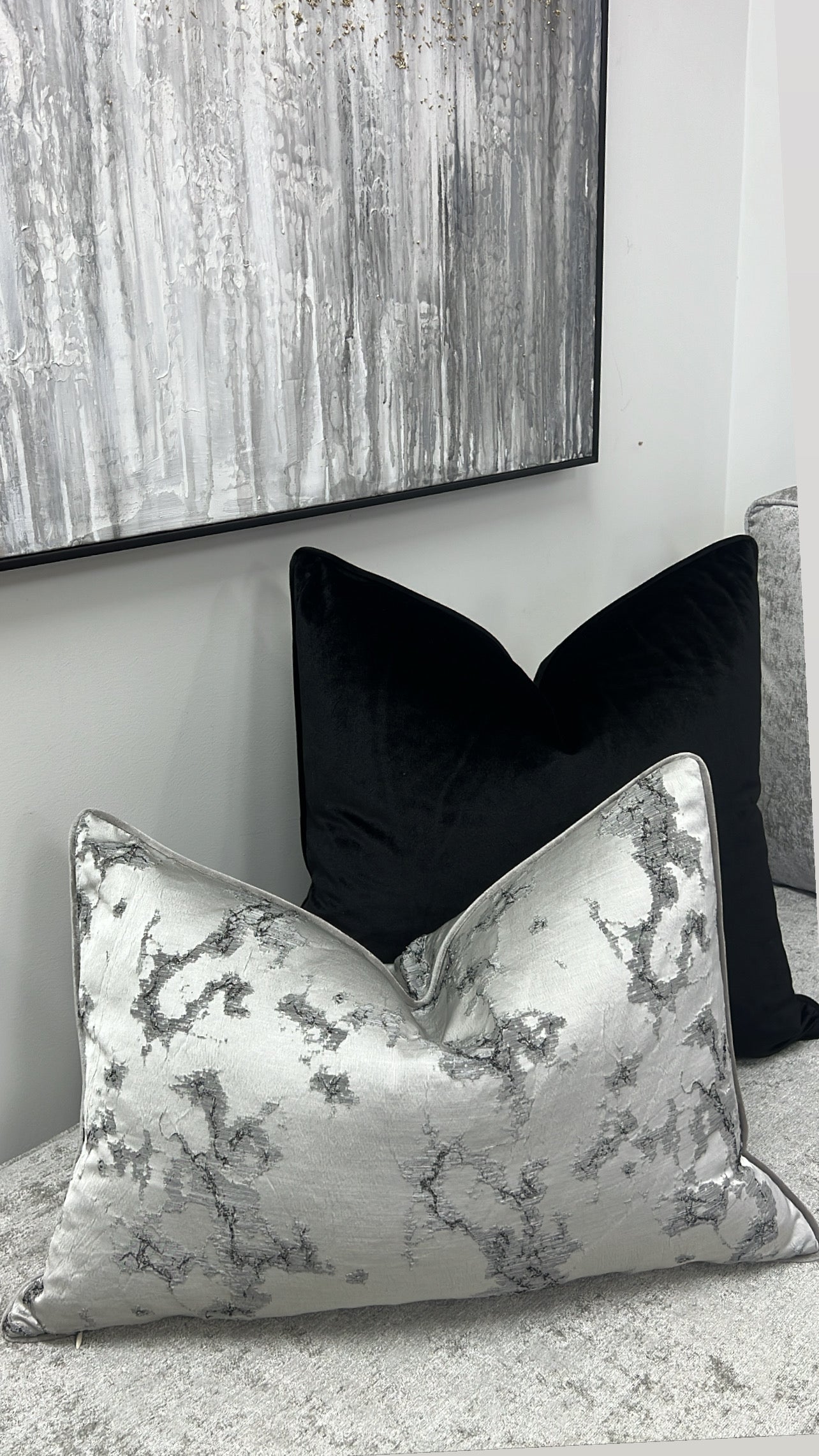 Luxe black cushion - Luscious Homewares