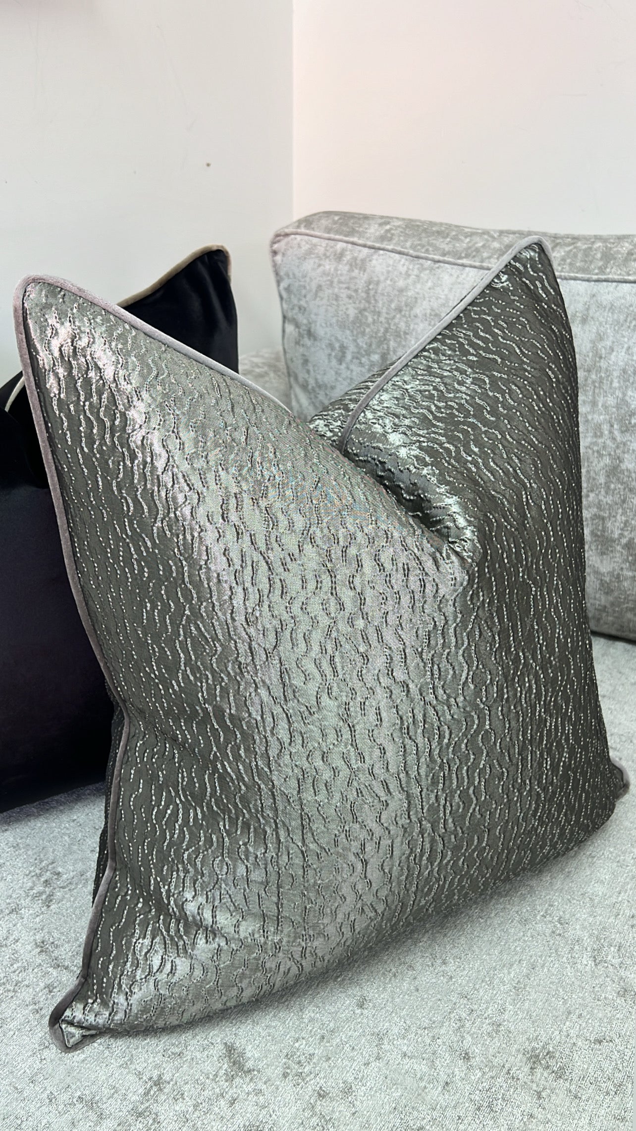 Glaće metallic cushion - Luscious Homewares