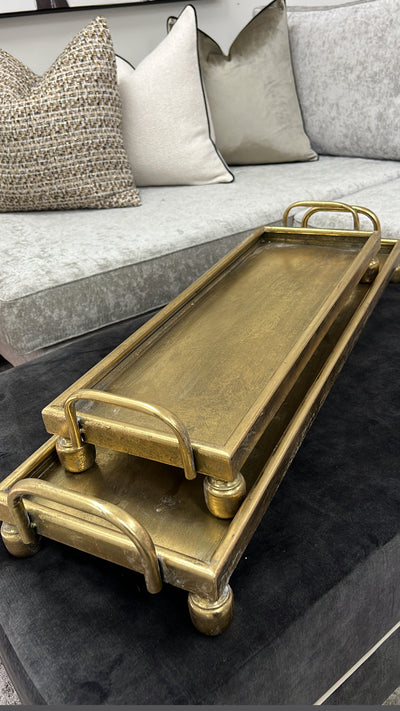 Rustic gold tray - Luscious Homewares