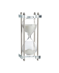 Crystal silver Hour glass large - Luscious Homewares