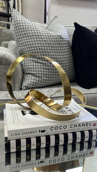 Gold knot sculpture - Luscious Homewares