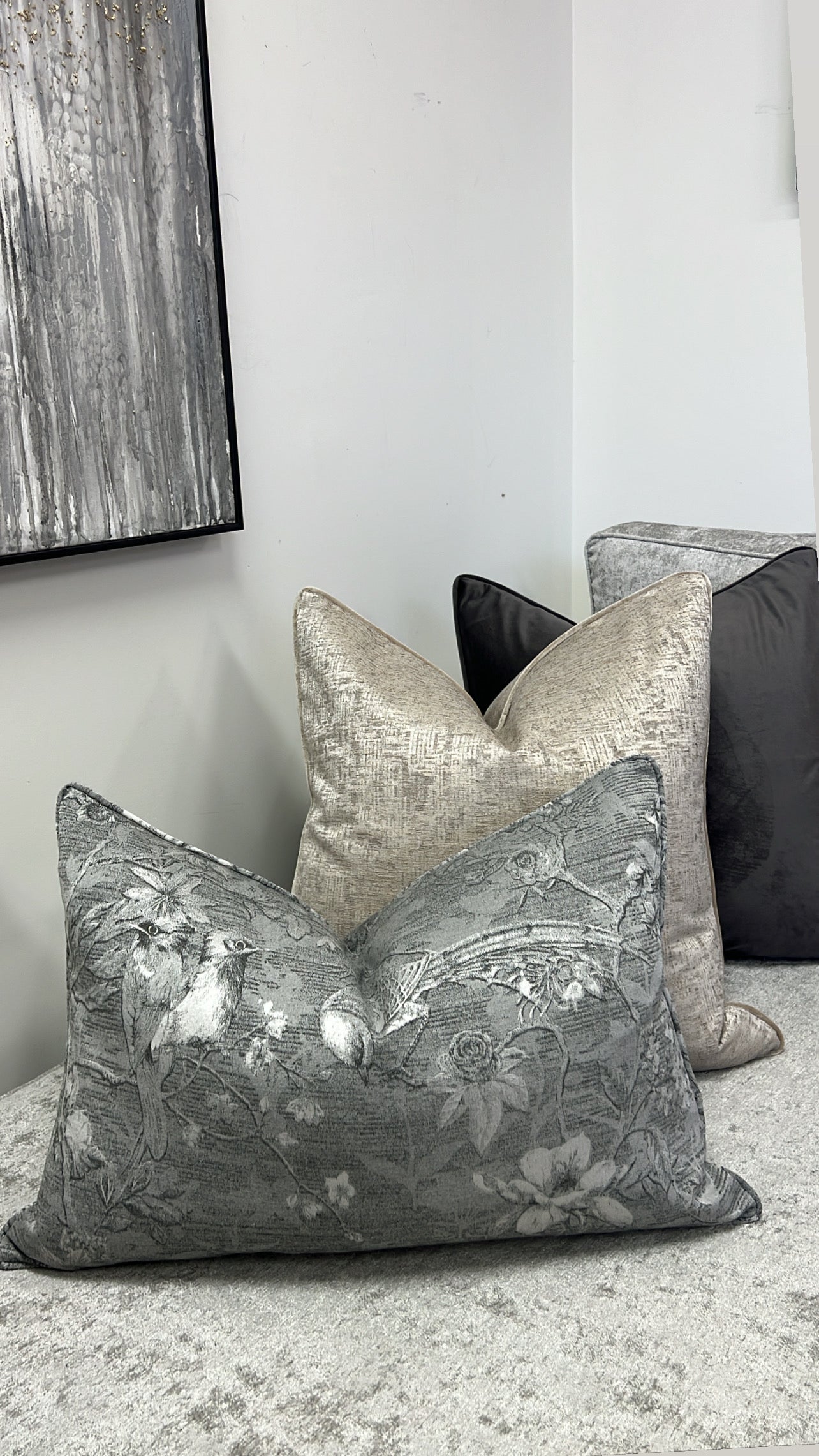 Radwan grey cushion - Luscious Homewares