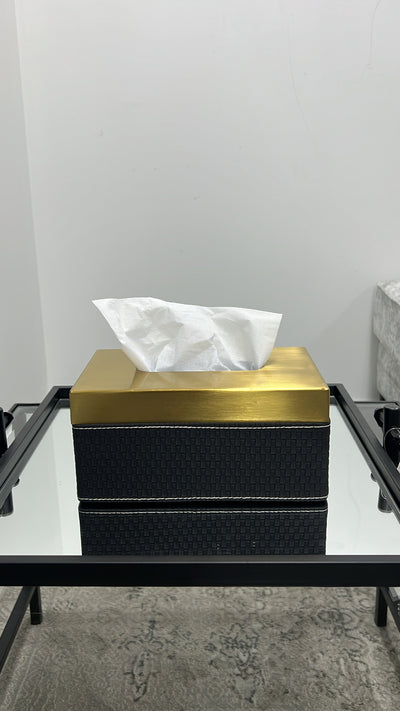 Lioness Tissue Box Black - Luscious Homewares