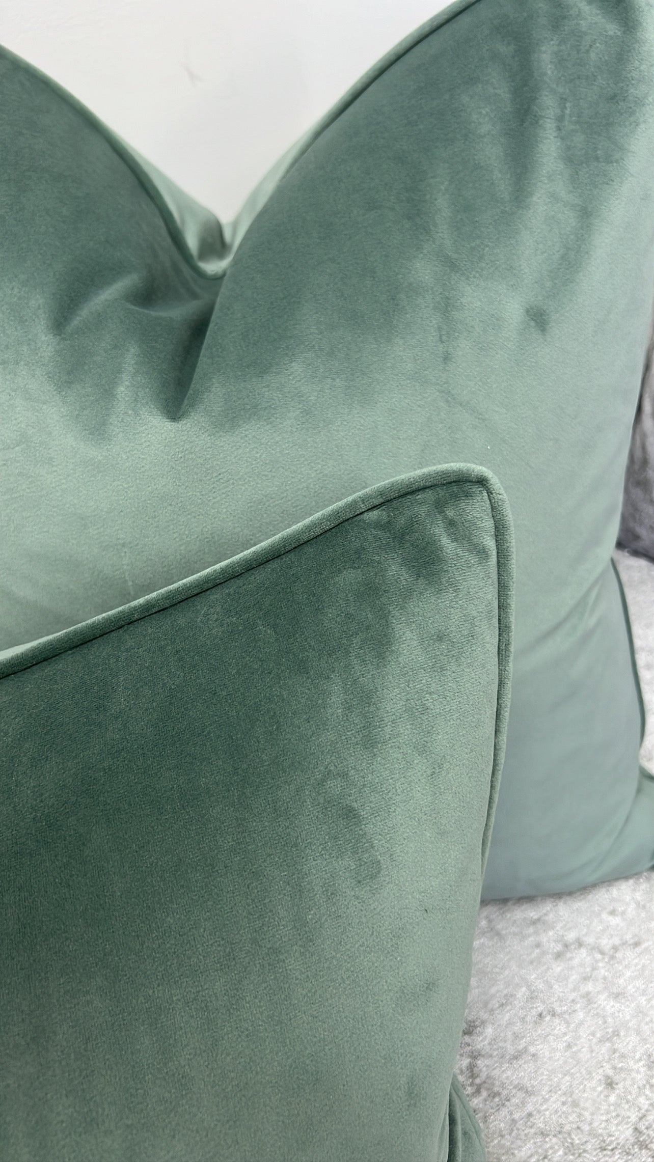 Luxe matte sage cushion - Luscious Homewares