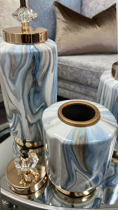 Marine Cylinder jars - Luscious Homewares