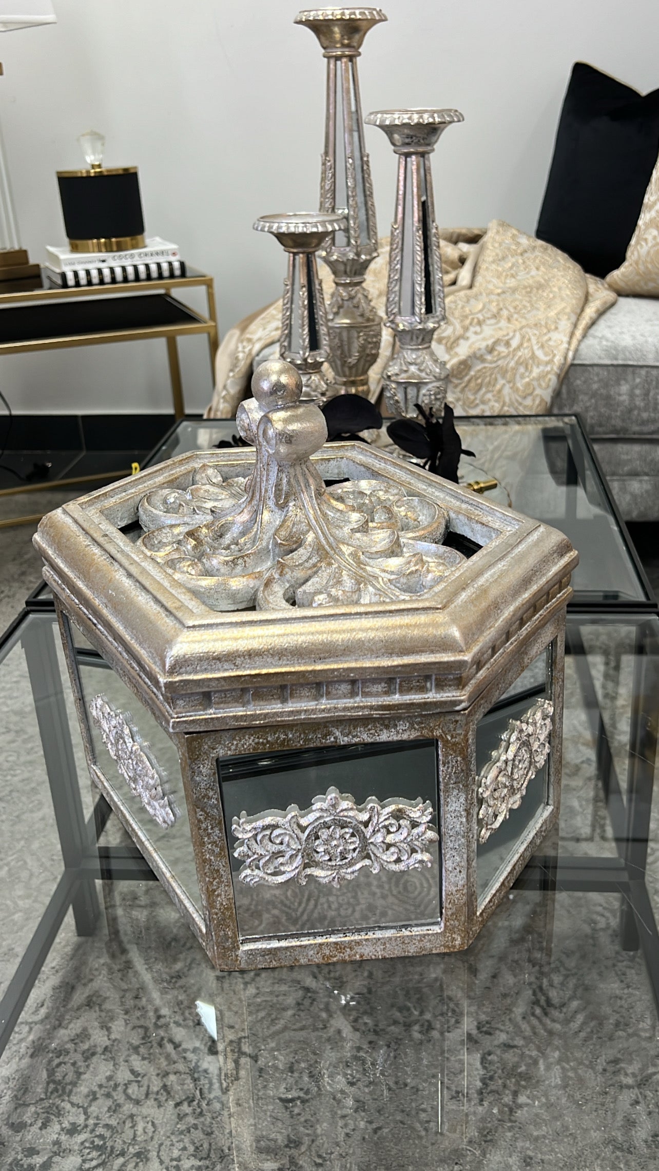 Victorian champagne ornate box - Luscious Homewares