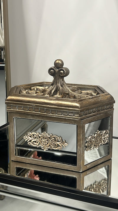 Victorian rustic gold ornate box - Luscious Homewares