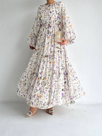 SACHI DRESS - floral lavender - Luscious Homewares