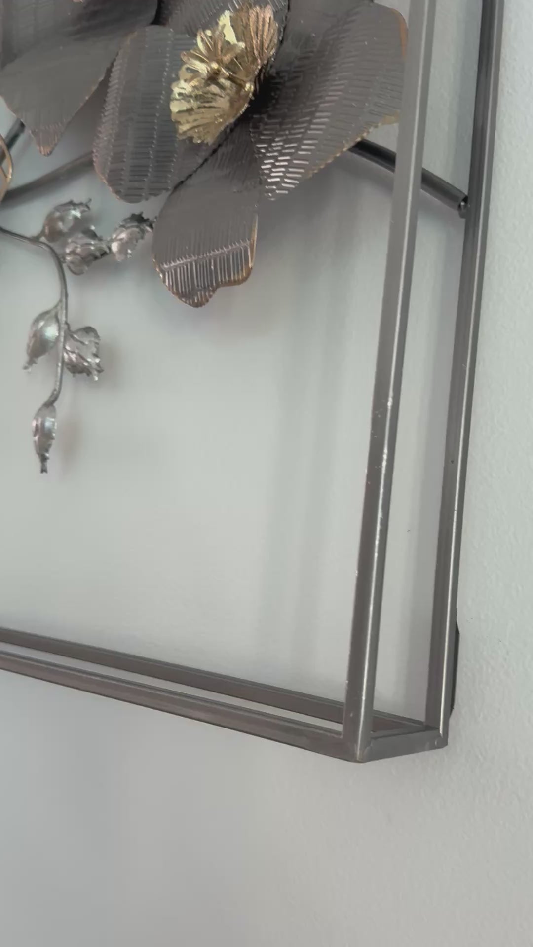 Floral bloom metal wall art hanging