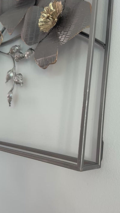 Floral bloom metal wall art hanging