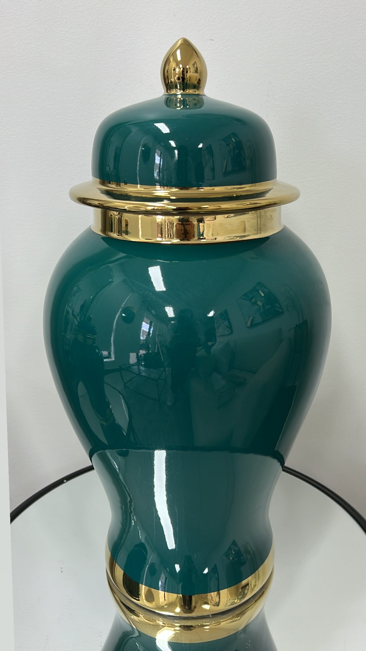 Lujayna ginger jar teal large - Luscious Homewares