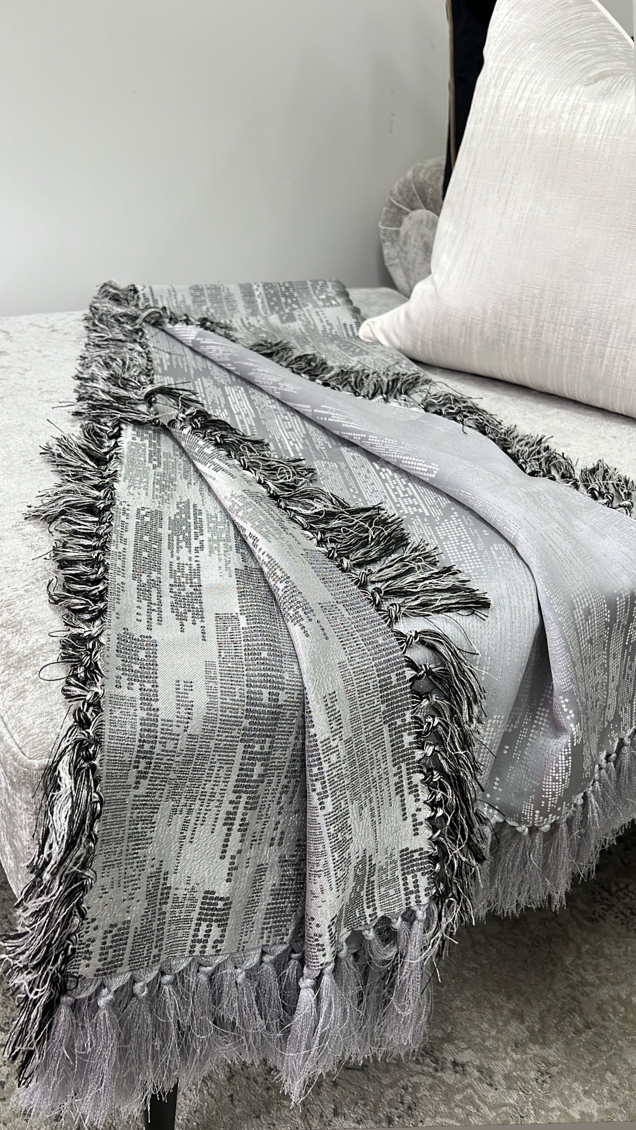 City night grey Throw double sided - Luscious Homewares