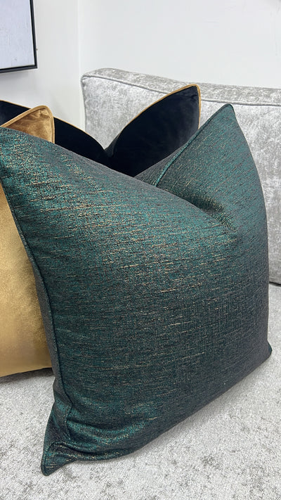 Emerald shimmer cushion - Luscious Homewares