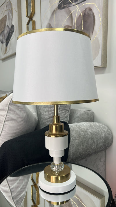 Lior white table lamp - Luscious Homewares