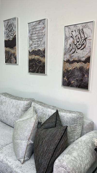 Mirage silver and black Allah Wa Akbar - Luscious Homewares