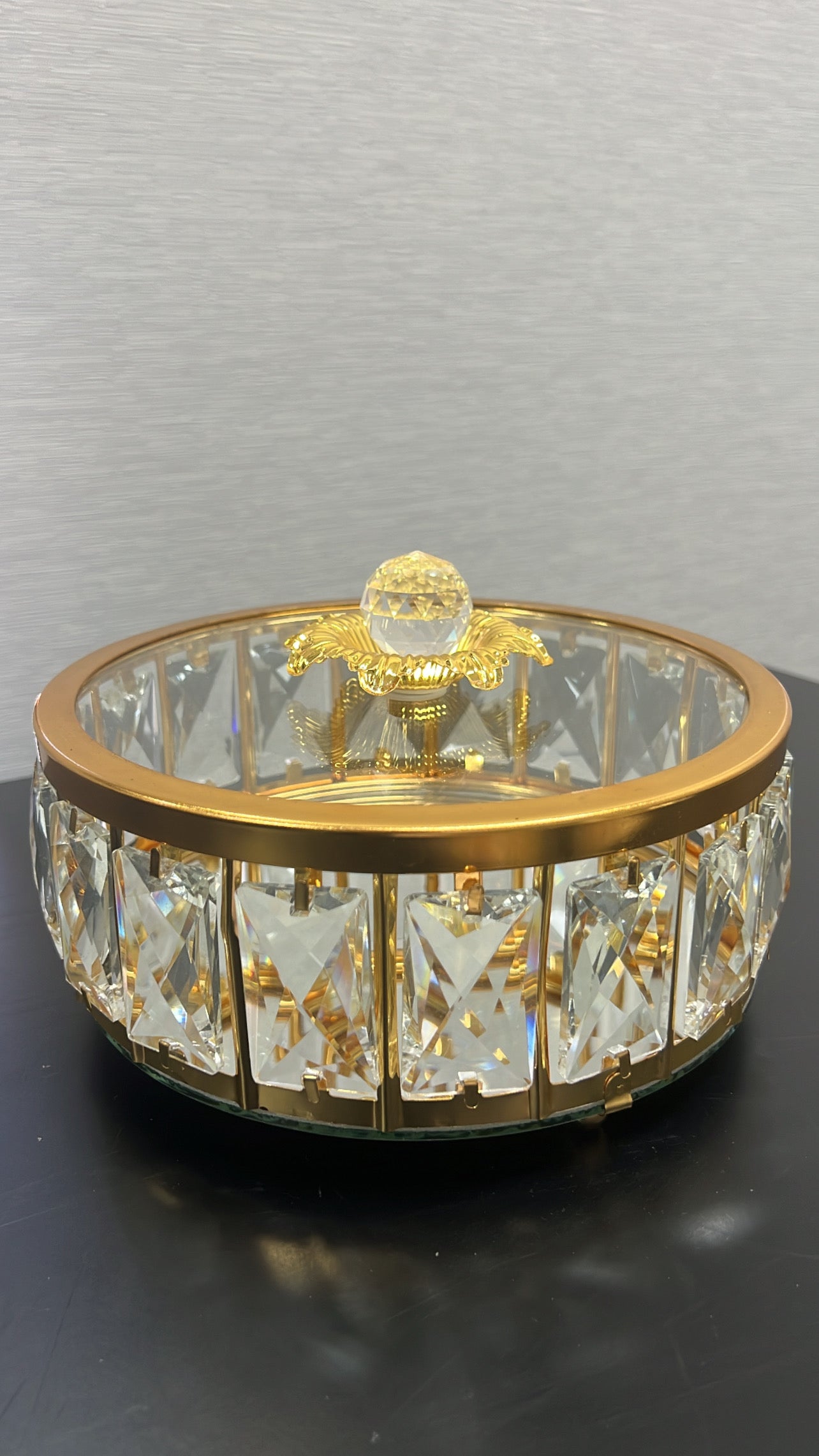 Estelle crystal gold box - Luscious Homewares