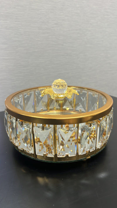 Estelle crystal gold box - Luscious Homewares