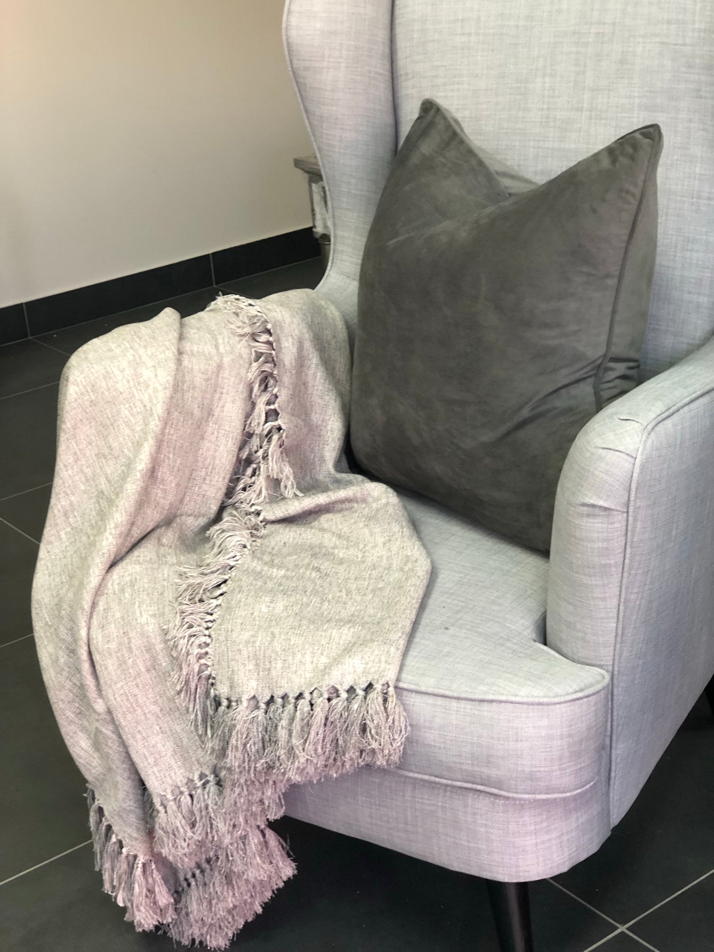 Amaya Luxe Velvet iron grey 50x50 - Luscious Homewares