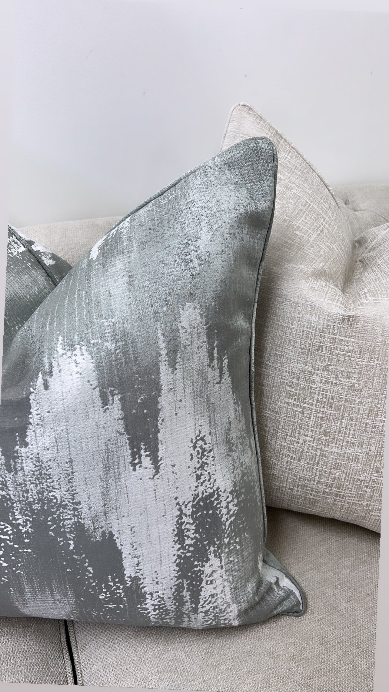 Kimono grey / sage 50x50 - Luscious Homewares