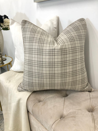 Quinn taupe Cushion 55x55 - Luscious Homewares